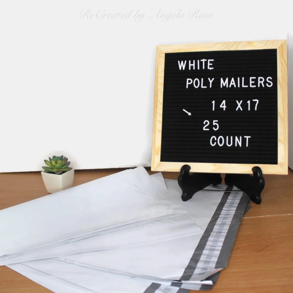 25 14 x 17 Poly Mailers - White